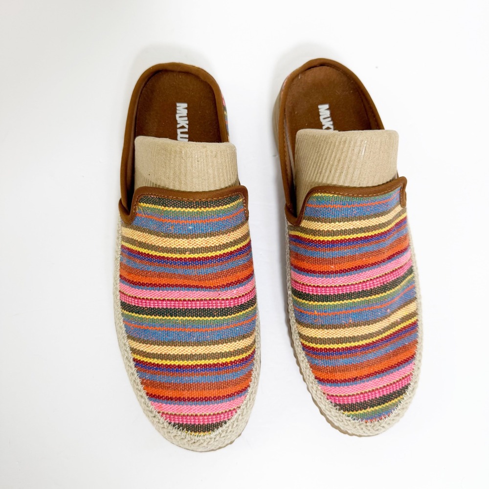 Muk Luks Street Brooklyn Highyway Clogs Espadrille Mules Womens 10 Slip On Shoes - Picture 2 of 3